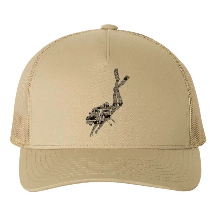 Scuba Diving Diver Dive Yupoong Adult 5-Panel Trucker Hat