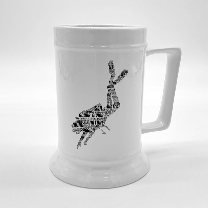 Scuba Diving Diver Dive Front & Back Beer Stein