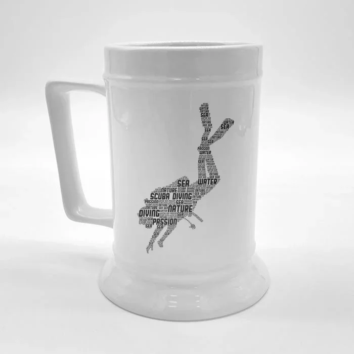 Scuba Diving Diver Dive Front & Back Beer Stein