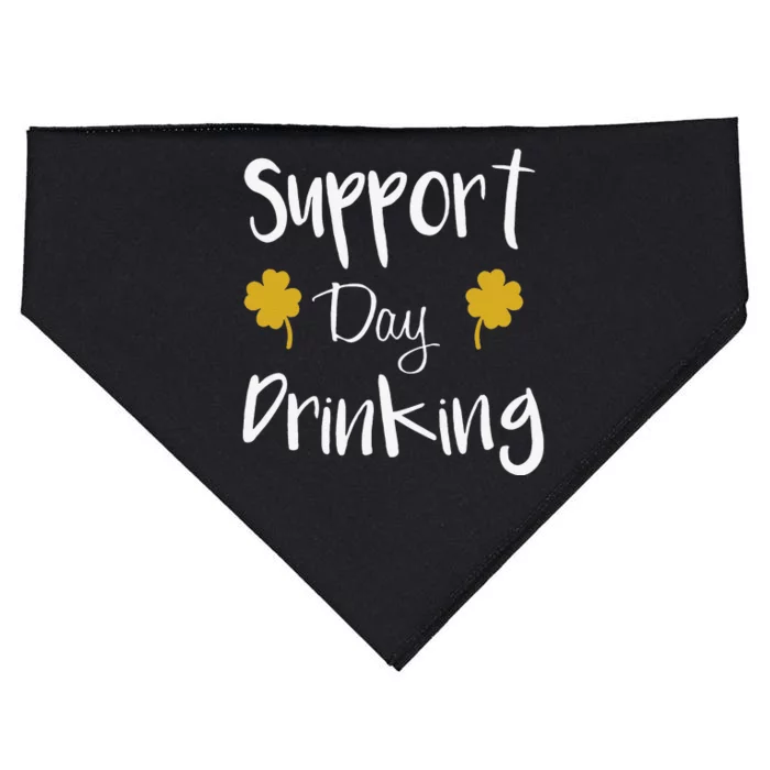 Support Day Drinking Funny Saint Patricks Day USA-Made Doggie Bandana