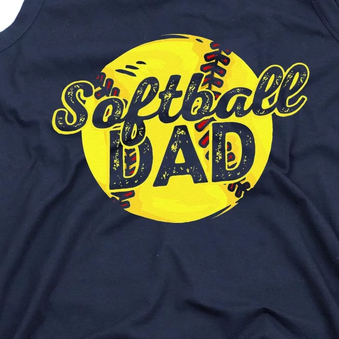 Softball Dad Daddy Father Fathers Day Tank Top