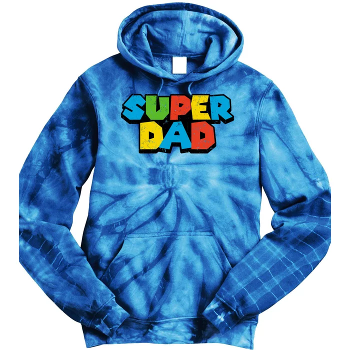 Super Daddio Dad Video Gamer Tie Dye Hoodie