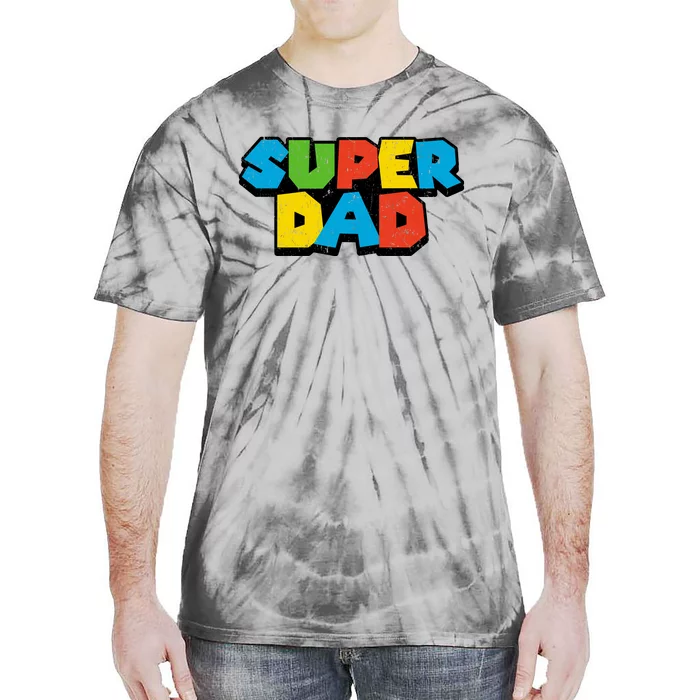 Super Daddio Dad Video Gamer Tie-Dye T-Shirt