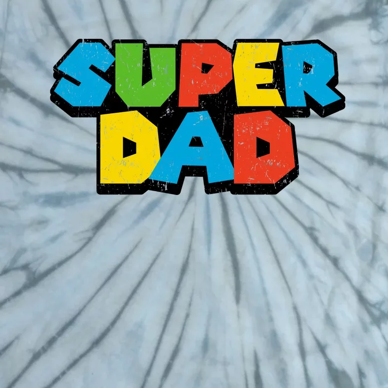 Super Daddio Dad Video Gamer Tie-Dye T-Shirt