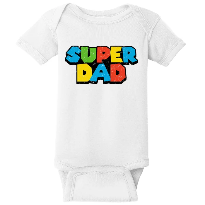 Super Daddio Dad Video Gamer Baby Bodysuit