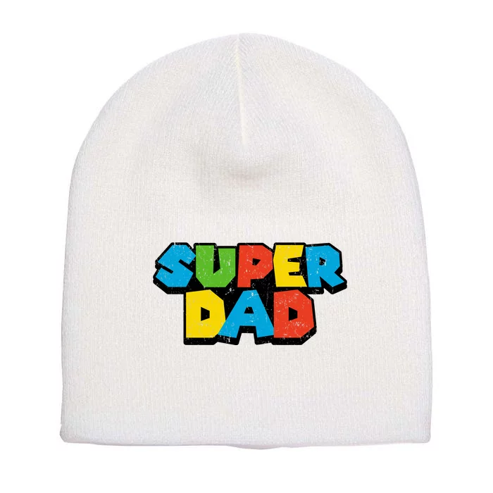 Super Daddio Dad Video Gamer Short Acrylic Beanie