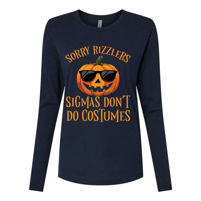 Sigmas Don’T Do Costumes Funny Halloween Spooky Pumpkin Womens Cotton Relaxed Long Sleeve T-Shirt