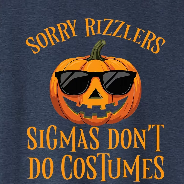 Sigmas Don’T Do Costumes Funny Halloween Spooky Pumpkin Women's Crop Top Tee