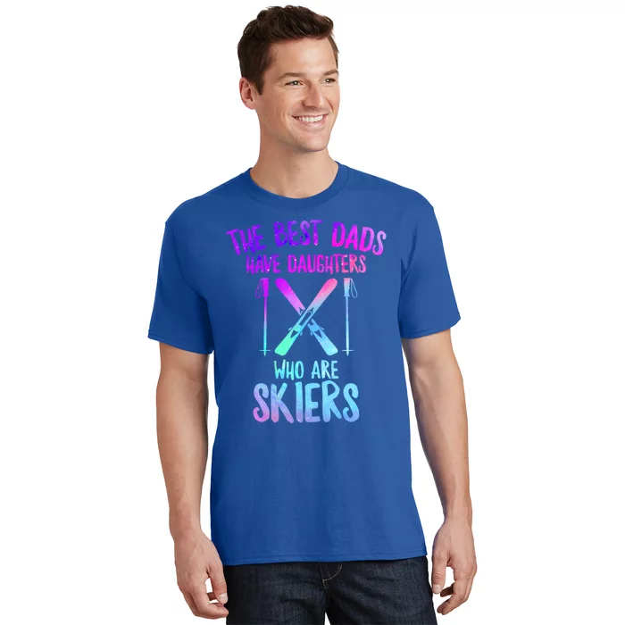 Ski Dad Daughters Skiers Fathers Day Ski Dad Snowboarding Gift T-Shirt