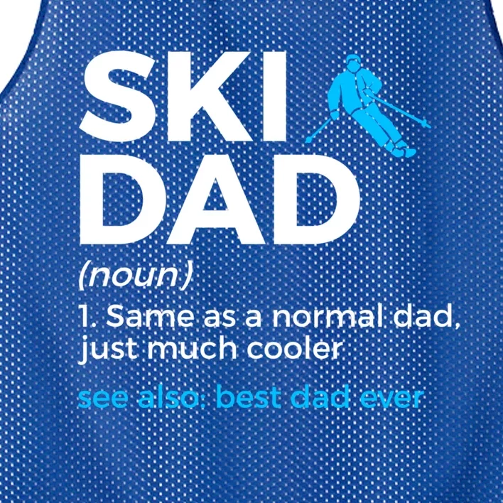 Ski Dad Definition Funny Skiing Best Dad Ever For Skiers Gift Mesh Reversible Basketball Jersey Tank