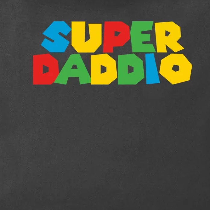 Super Daddio Dad Video Gamer Dad Fathers Day Funny Gift Zip Tote Bag