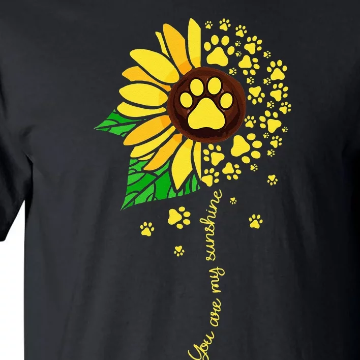 Sunflower Dog Doglover Pets Paw Apparel For Women Men Tall T-Shirt