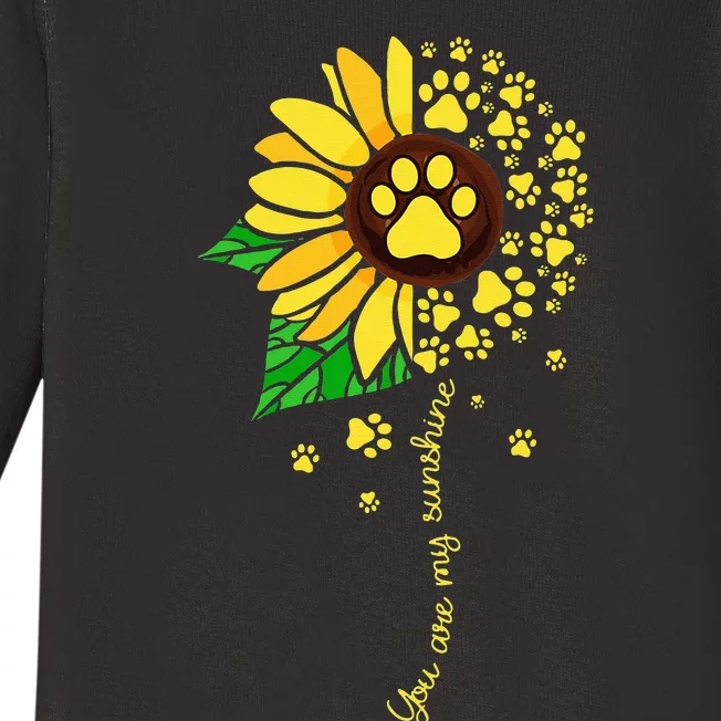 Sunflower Dog Doglover Pets Paw Apparel For Women Men Baby Long Sleeve Bodysuit