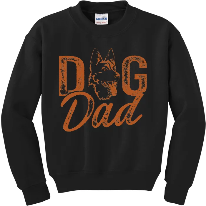 Shepherd Dog Dad German Shepherd Kids Sweatshirt