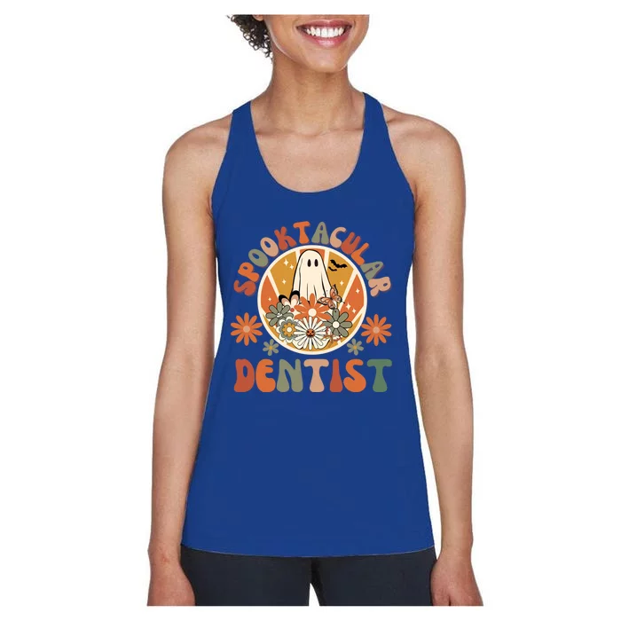 Spooktacular Dentist Dental Dds Doctor Of Dental Surgery Gift Women's Racerback Tank