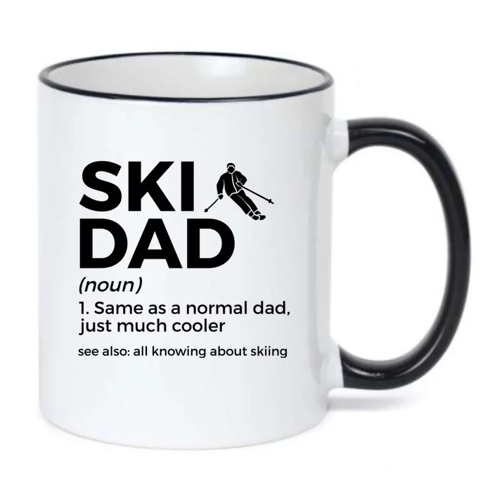 Ski Dad Definition Funny Skiing For Skiers Great Gift Black Color Changing Mug