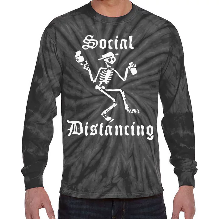 Social Distancing Distortion Tie-Dye Long Sleeve Shirt