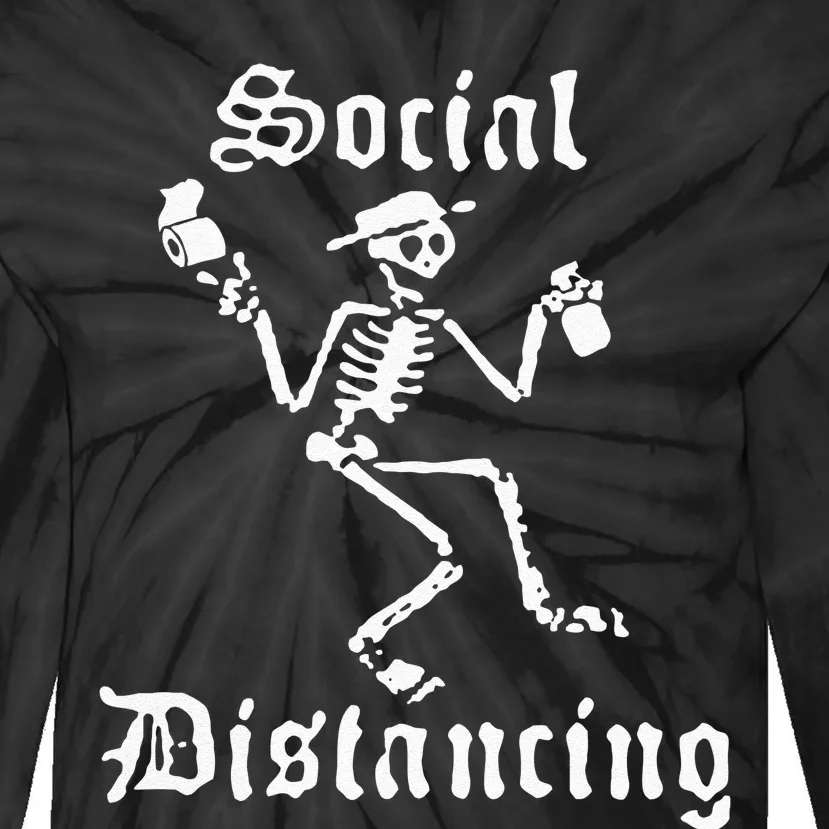 Social Distancing Distortion Tie-Dye Long Sleeve Shirt