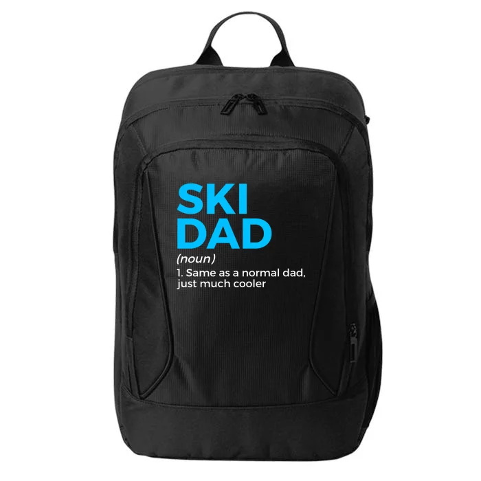 Ski Dad Definition Funny Skiing For Skiers Gift City Backpack