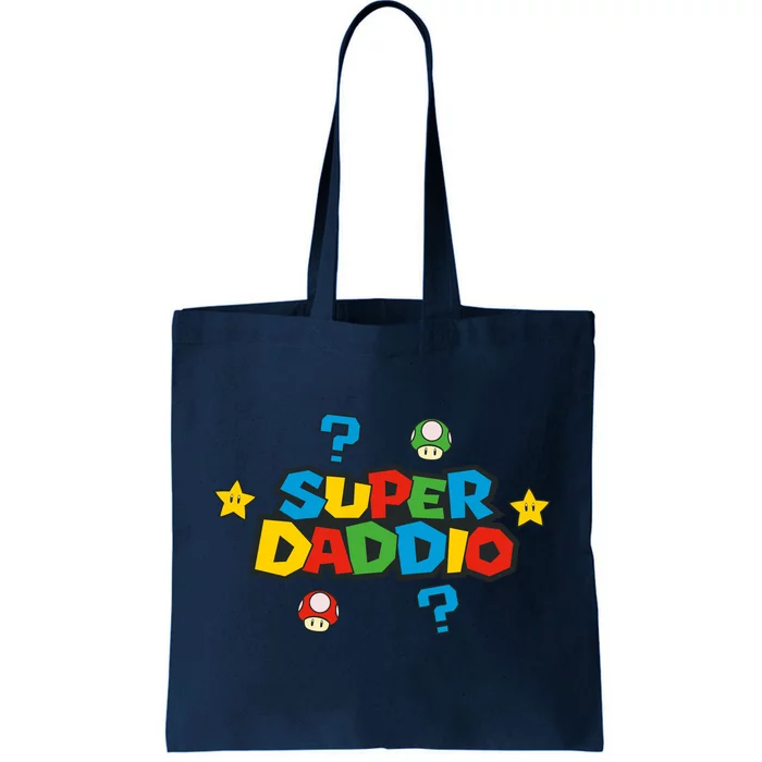 Super Daddio Dad Video Gamer Tote Bag