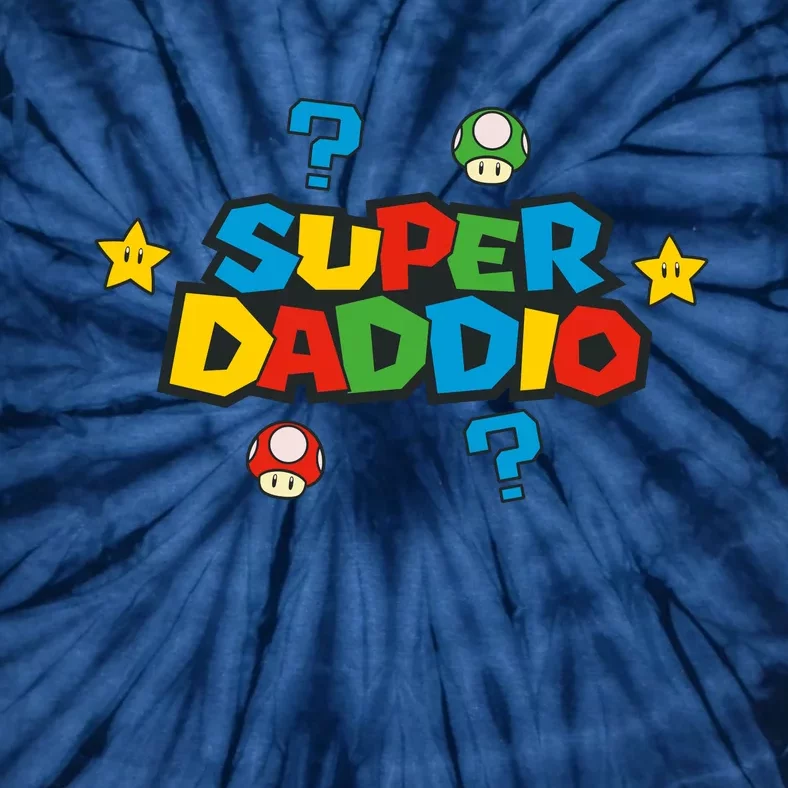 Super Daddio Dad Video Gamer Tie-Dye T-Shirt