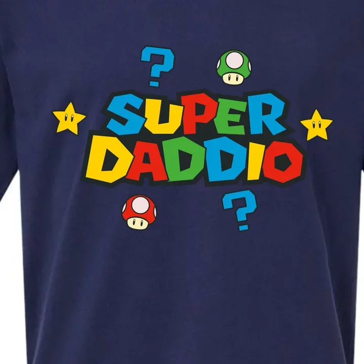 Super Daddio Dad Video Gamer Sueded Cloud Jersey T-Shirt