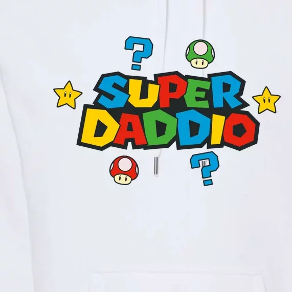 Super Daddio Dad Video Gamer Premium Hoodie