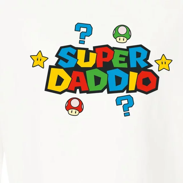 Super Daddio Dad Video Gamer Cropped Pullover Crew