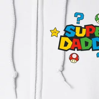 Super Daddio Dad Video Gamer Full Zip Hoodie