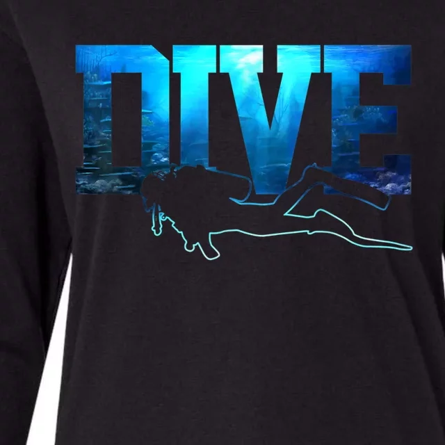 Scuba Diving DIVE Ocean Scuba Diver Gift Womens Cotton Relaxed Long Sleeve T-Shirt