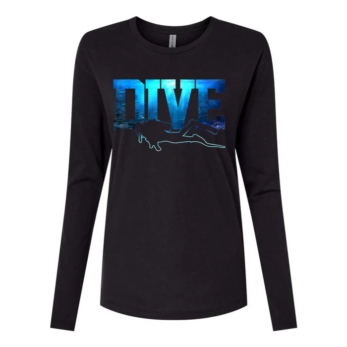 Scuba Diving DIVE Ocean Scuba Diver Gift Womens Cotton Relaxed Long Sleeve T-Shirt