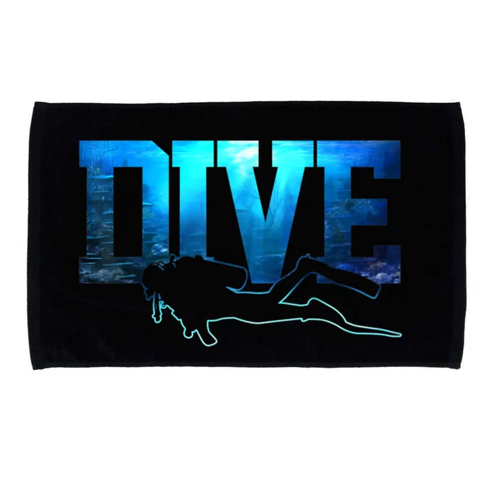 Scuba Diving DIVE Ocean Scuba Diver Gift Microfiber Hand Towel