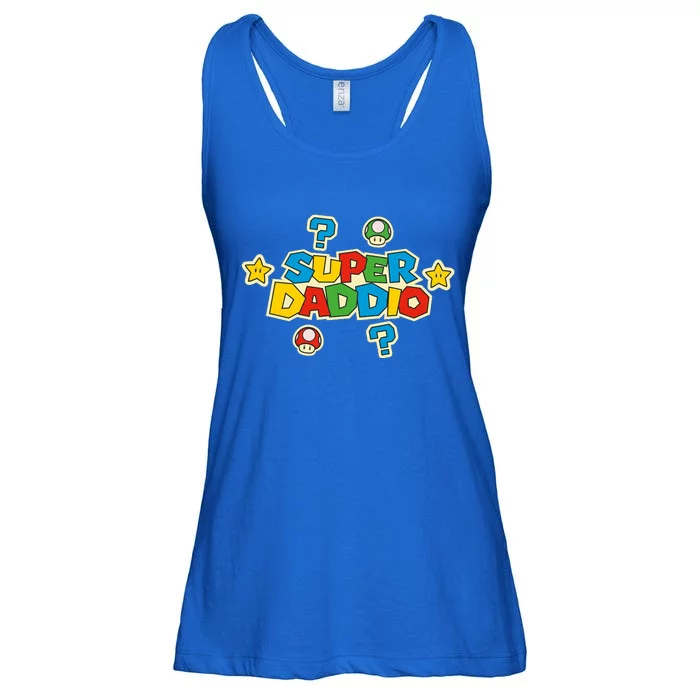 Super Daddio Dad Video Gamer Ladies Essential Flowy Tank