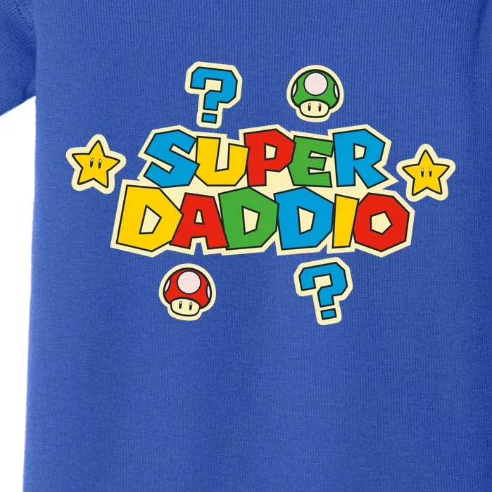 Super Daddio Dad Video Gamer Baby Bodysuit