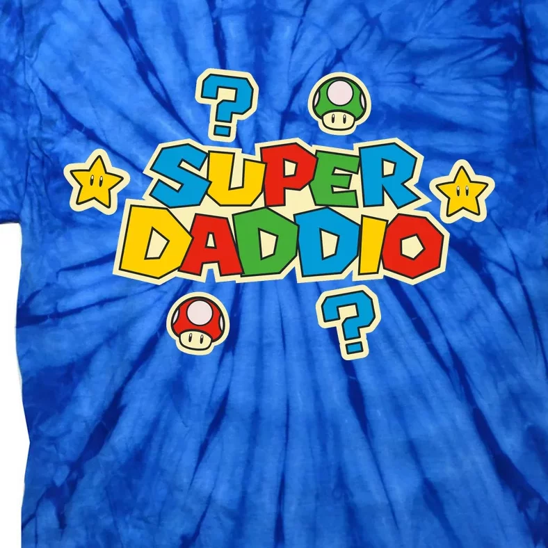 Super Daddio Dad Video Gamer Tie-Dye T-Shirt