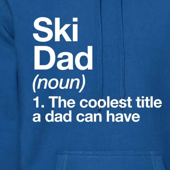 Ski Dad Definition Funny Sports Gift Premium Hoodie