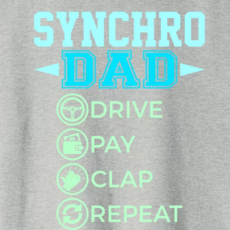 Synchro Dad Drive Pay Clap Repeat Synchronized Swimming Dad Gift Women's Crop Top Tee