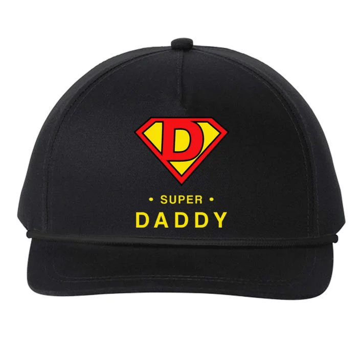 Super Daddy Dad Is My Hero Fathers Day Snapback Five-Panel Rope Hat