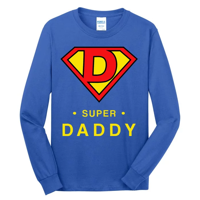 Super Daddy Dad Is My Hero Fathers Day Tall Long Sleeve T-Shirt