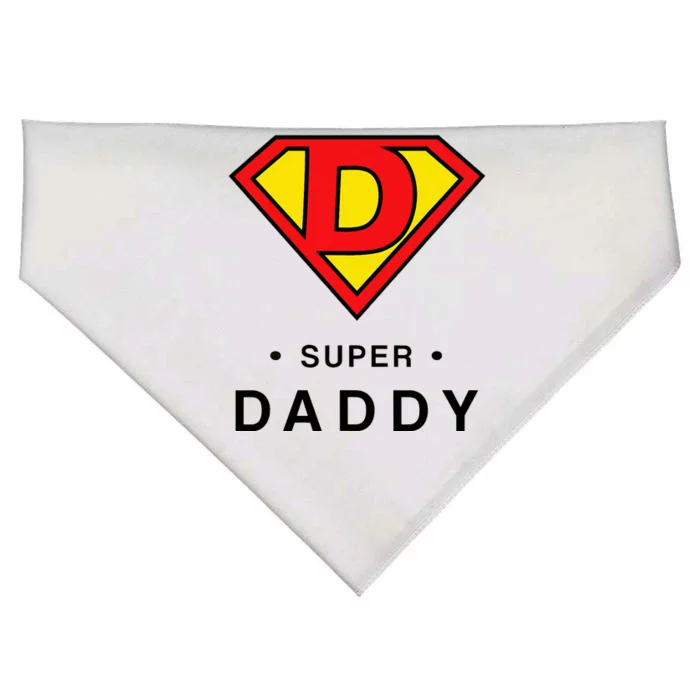 Super Daddy Dad Is My Hero Fathers Day USA-Made Doggie Bandana