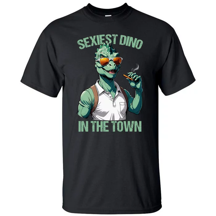 Sexiest Dino Dad T Rex Daddy Saurus Dinosaur Fathers Day Tall T-Shirt