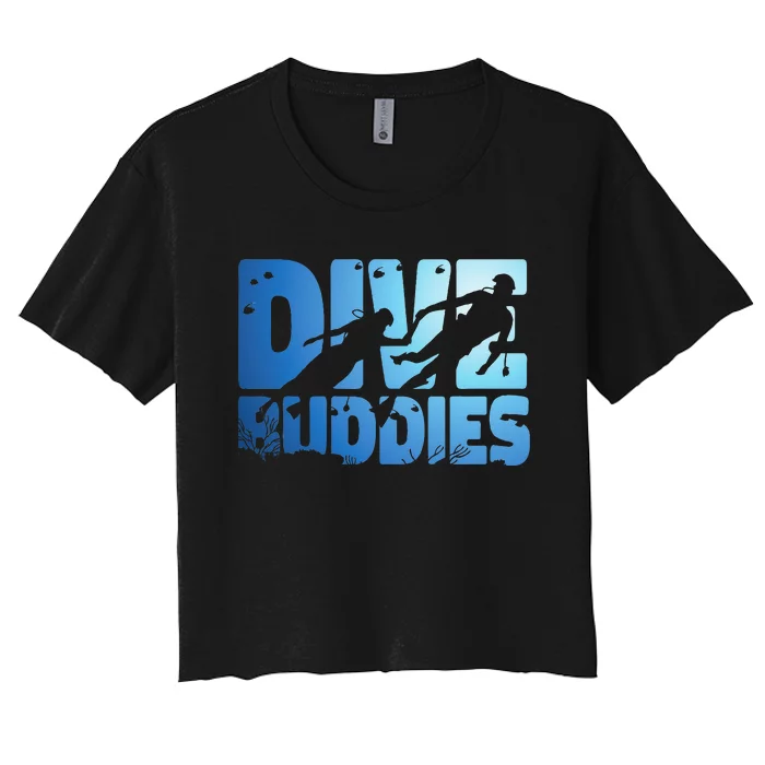 Scuba Diving Diver Dive Buddies Women's Crop Top Tee