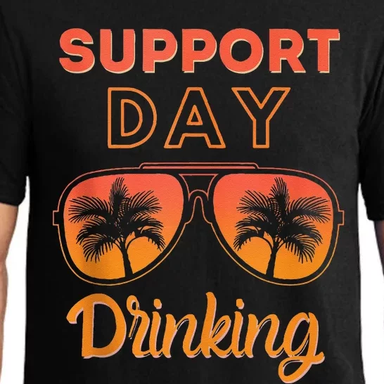 Support Day Drinking Funny Summer Beach Vacation Pajama Set