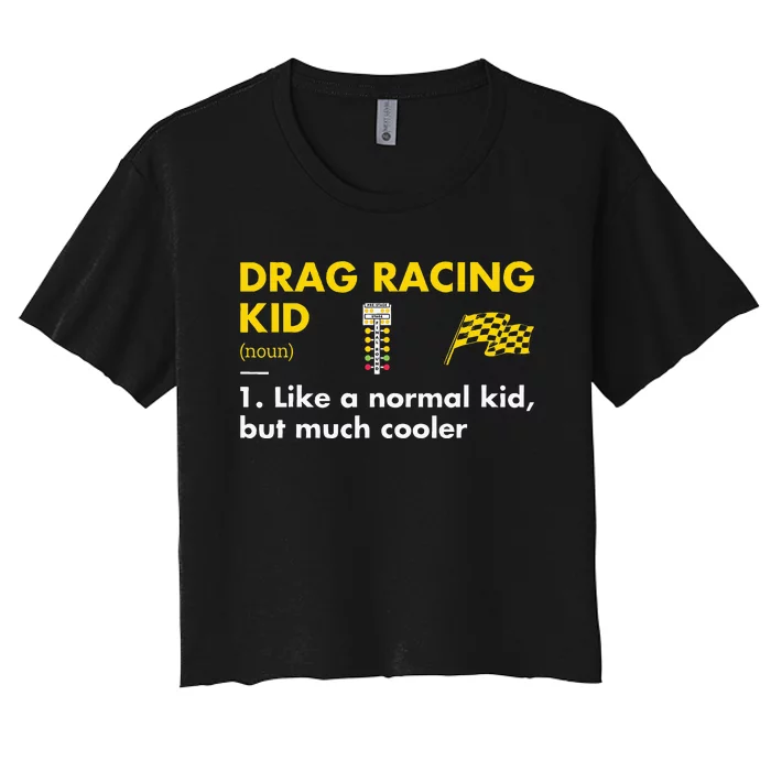 Sport Definition Drag Racing Women's Crop Top Tee