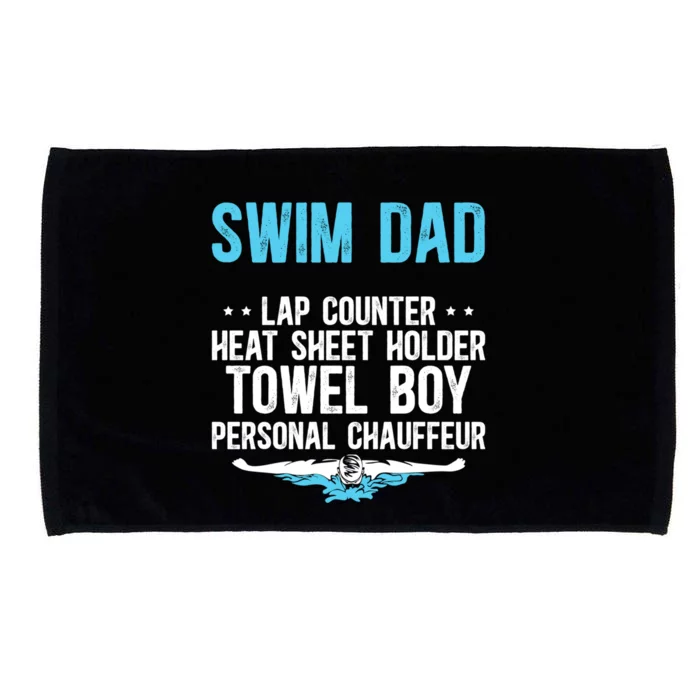 Swim Dad Definition Swimming Dad Of A Swimmer Dad Great Gift Microfiber Hand Towel