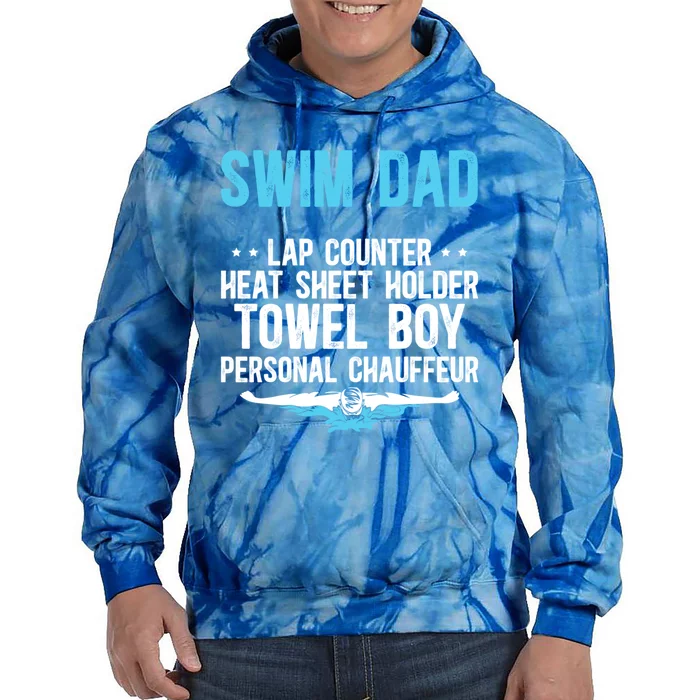 Swim Dad Definition Swimming Dad Of A Swimmer Dad Great Gift Tie Dye Hoodie