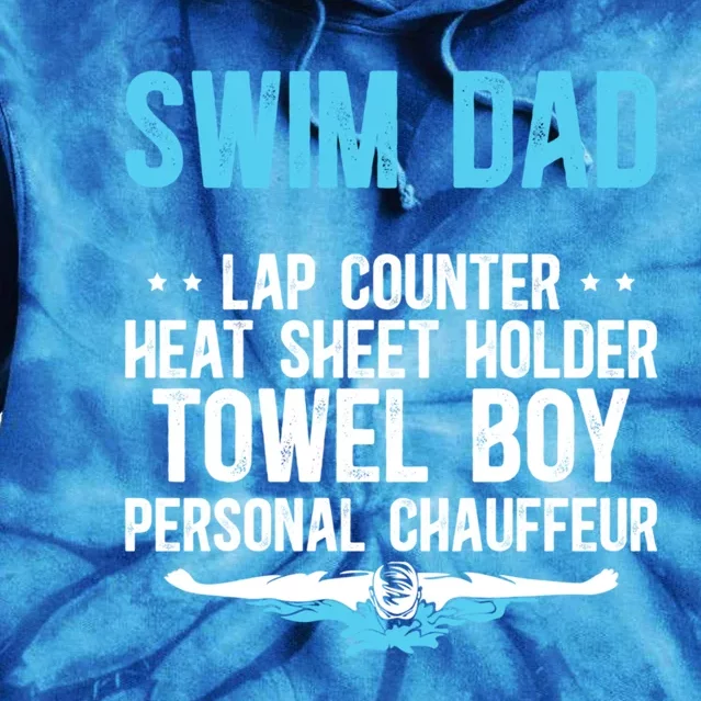 Swim Dad Definition Swimming Dad Of A Swimmer Dad Great Gift Tie Dye Hoodie