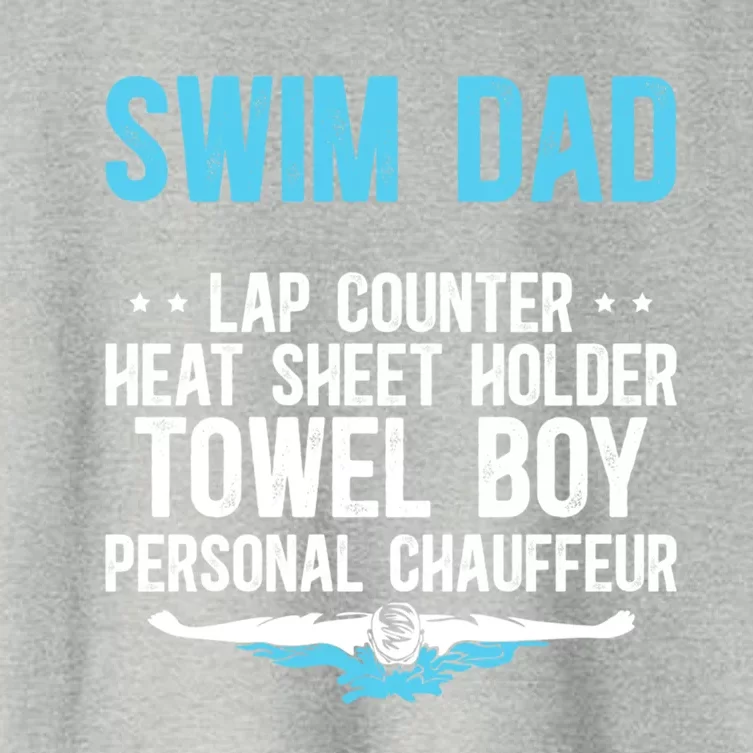 Swim Dad Definition Swimming Dad Of A Swimmer Dad Great Gift Women's Crop Top Tee