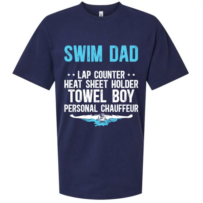 Swim Dad Definition Swimming Dad Of A Swimmer Dad Great Gift Sueded Cloud Jersey T-Shirt