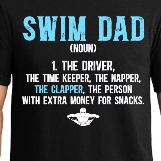 Swim Dad Definition Swimming Dad Of A Swimmer Father Gift Pajama Set